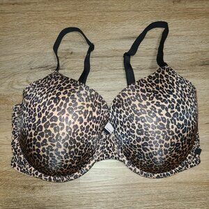 Victoria's Secret 36DDD Animal print Lined Demi Underwire Bra
